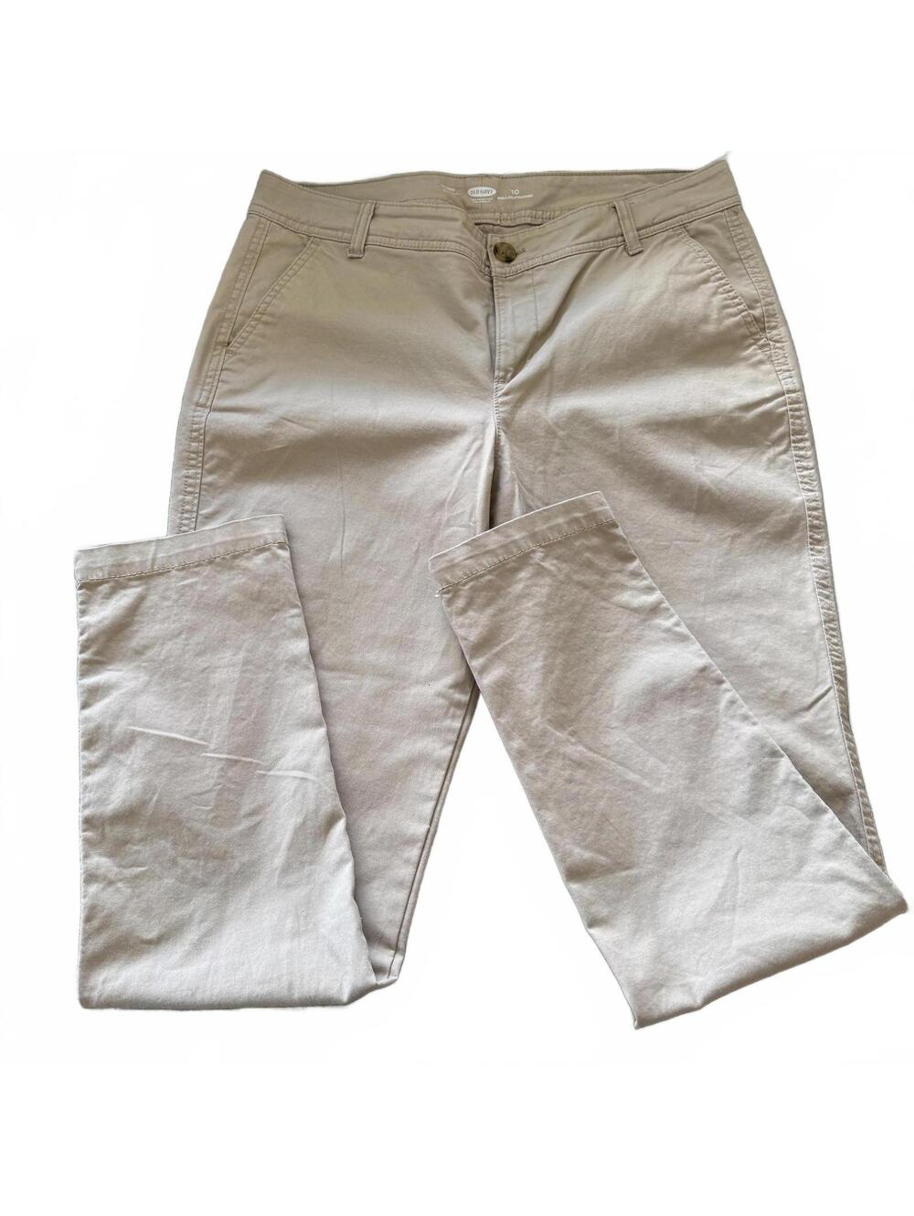OLD NAVY Skinny tan khakis Womens SZ 10R Cotton Blend Cottage Core Preppy